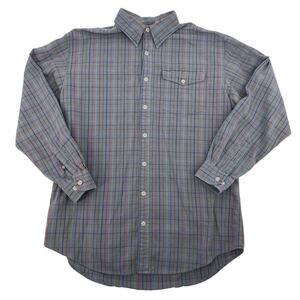 L.L. Bean Vintage 100% Cotton Button Down Shirt Long Sleeve 80s Large Tall